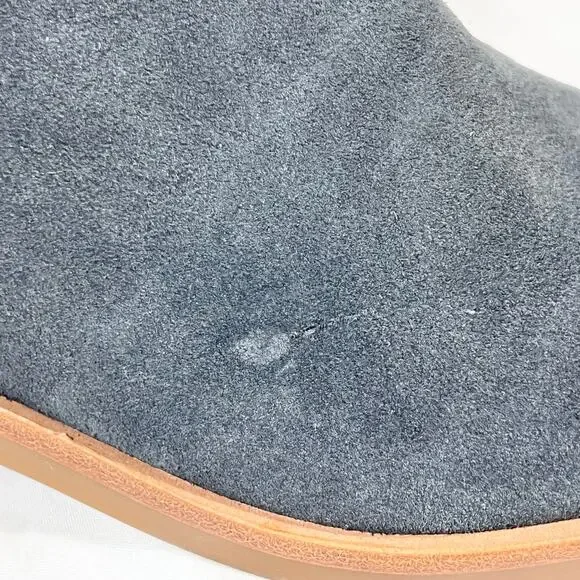 Dolce Vita Karsen Ankle Boots Booties Gray Suede Rubber Sole Heel Zipper Used - Picture 8 of 10